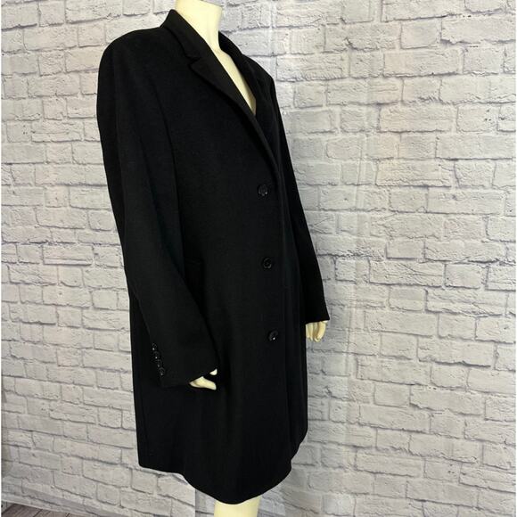 Calvin Klein Cashmere Blend Black Preppy Dressy overcoat size 42 R - Picture 6 of 12
